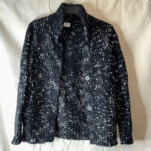 Wallace J. Crew wool blend cardigan gray knit medium